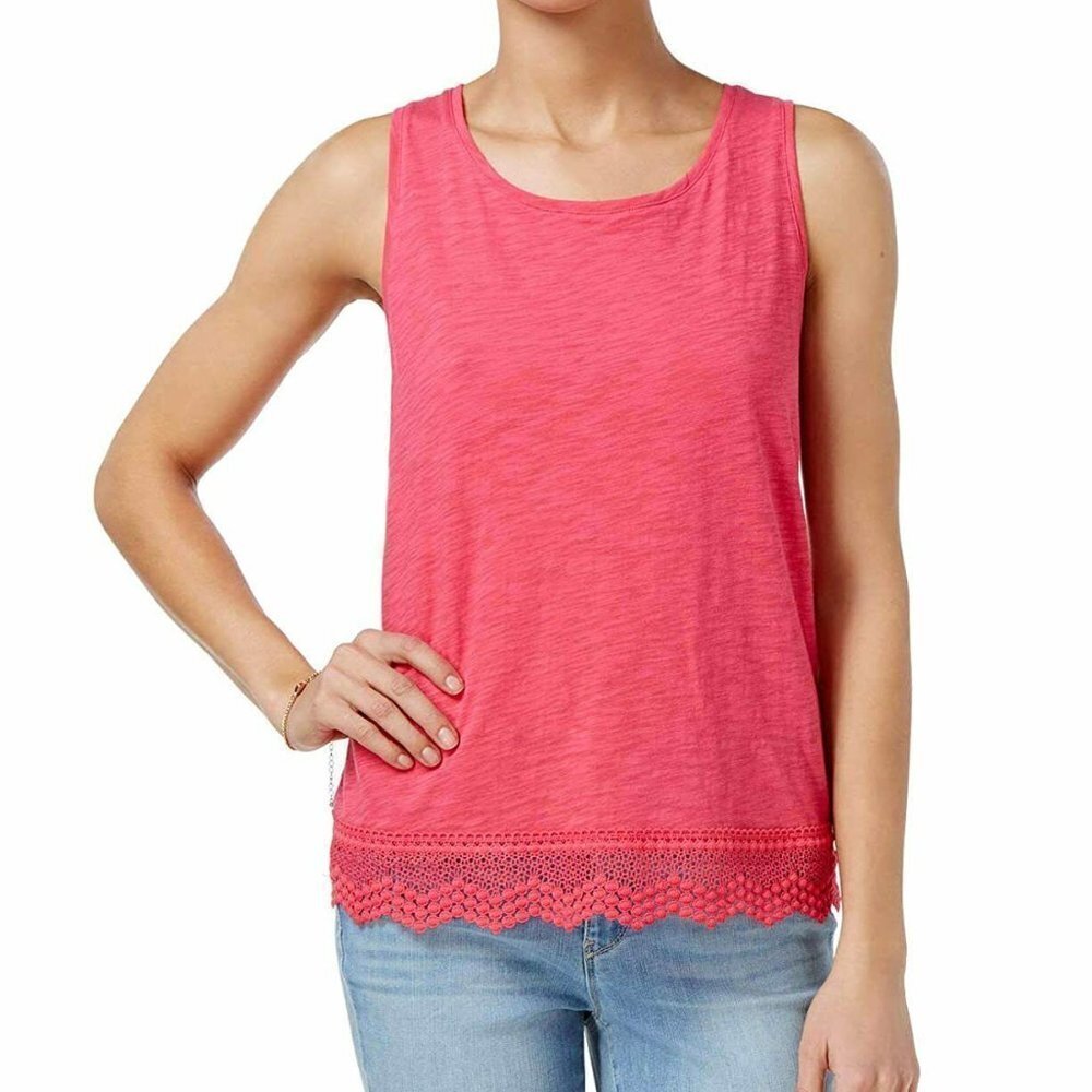 Maison‎ Jules Sleeveless Burnout Crochet Tank 344